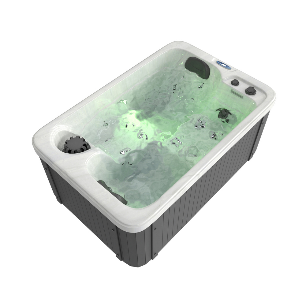 9 Minispa idromassaggio 21 getti 175x115 cm 2 posti con led cromoterapia e riscaldatore MI073