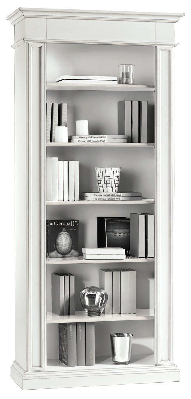 Gaia library model furniture in matte white and glossy walnut color in different versions and models classic modern design