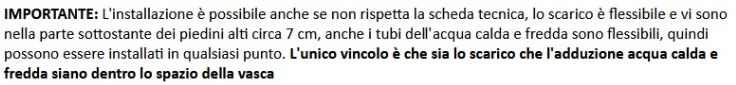 Vasca da bagno con anta 100x70 cm a riempimento immediato con o senza idromassaggio VA121