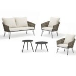 Outdoor furniture brand "Virgo" with a sofa 2 armchairs and 2 coffee tables garden furniture