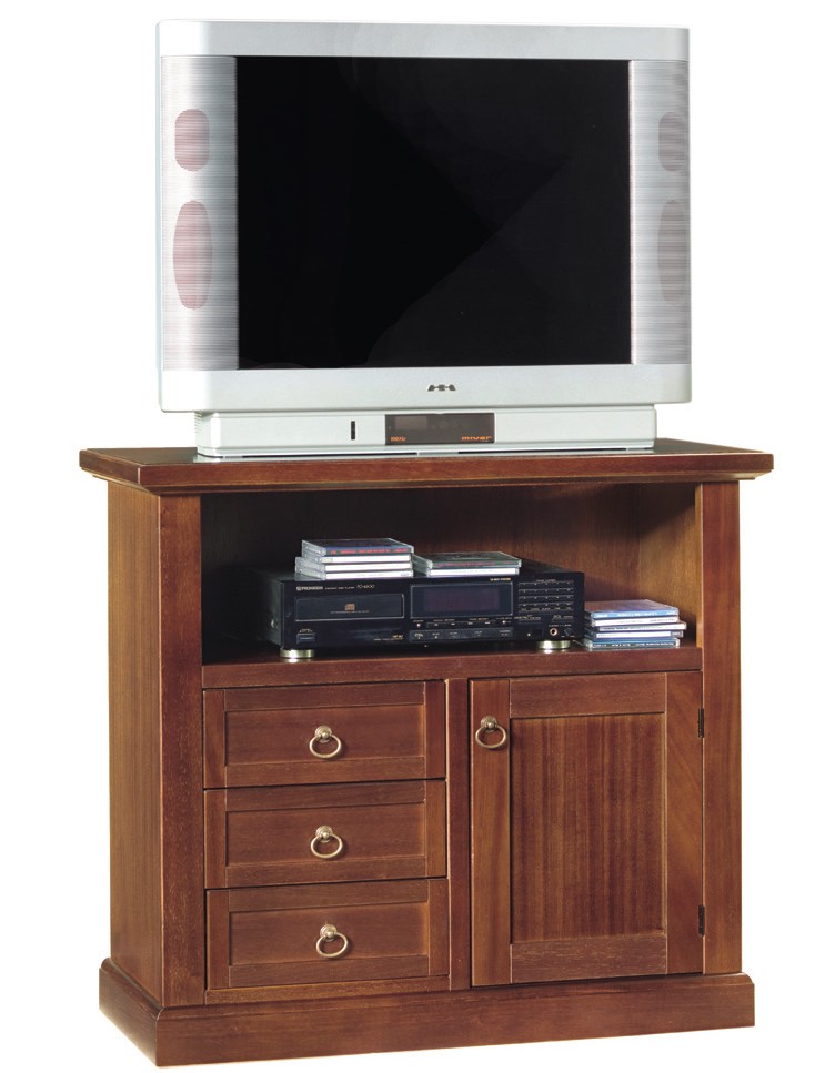 Furniture model Ester TV stand 3 different versions color matte white and glossy walnut in various sizes