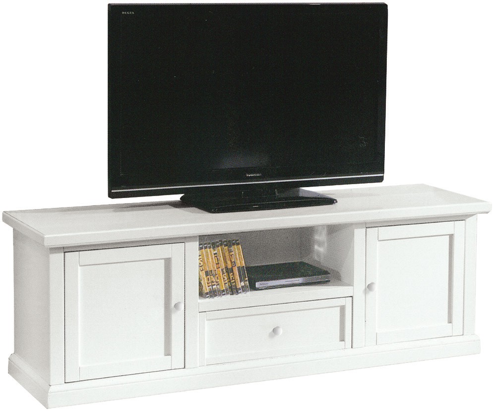Furniture model Ester TV stand 3 different versions color matte white and glossy walnut in various sizes