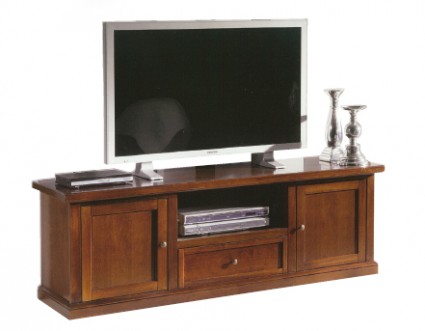 Furniture model Ester TV stand 3 different versions color matte white and glossy walnut in various sizes