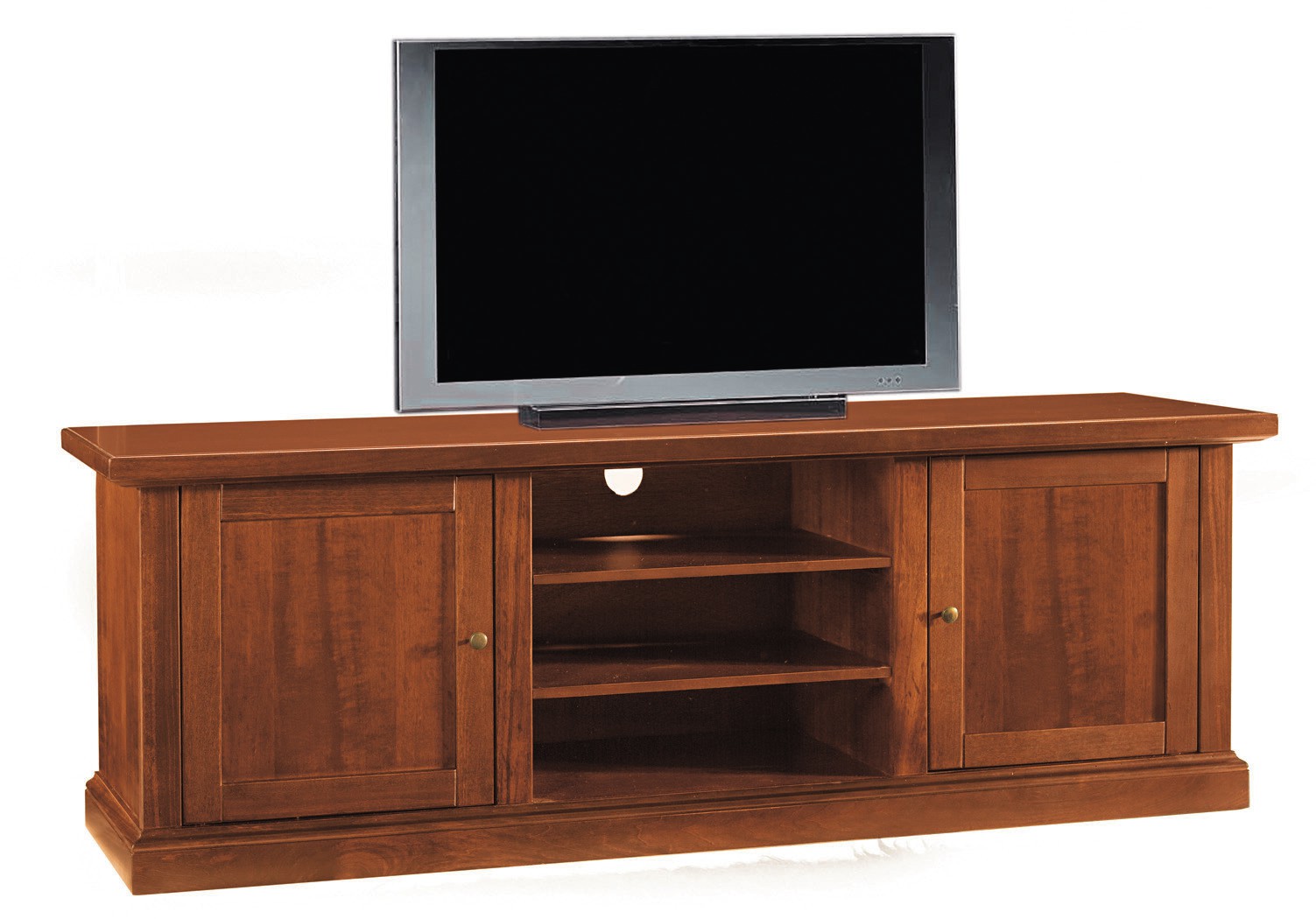 Furniture model Ester TV stand 3 different versions color matte white and glossy walnut in various sizes