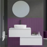 Base porta lavabo 80x46 cm modello Astro2 colore bianco opaco con un cassetto specchiera compresa possibile aggiungere cassettiera laterale