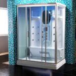 Box doccia idromassaggio da 140x90 cm 12 idrogetti con bagno turco e ozonoterapia CA54