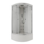 Box doccia idromassaggio 90x90 6 idrogetti radio FM con sifone elettroriscaldato CA32