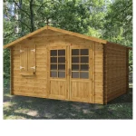 Casetta per esterno da 400x300 cm realizzata in abete impregnato con finestra e porta CL026