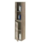 Suspended column 30x26xH140 cm 2 doors oak color compatible with Cosmo cabinet CMP022