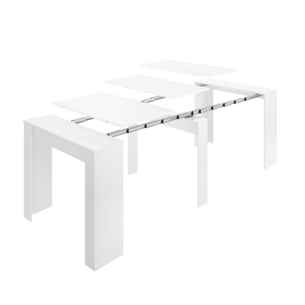 consolle-tavolo-allungabile-bianco-3-allunghe 5-mode extendable living room table from 54 up to 239 cm in gray oak wood TV011