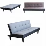 Divano letto reclinabile da 180x105 cm modello "Alfred" con rivestimento in tessuto grigio chiaro o antracite PREZZO PROMO