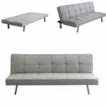 Divano letto reclinabile modello "Nolan" 178x96 cm in tessuto grigio chiaro o grigio scuro
