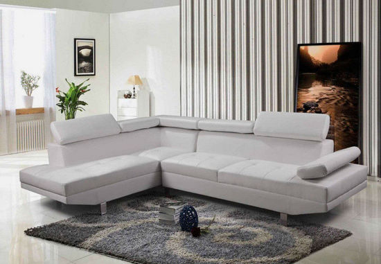 Sofa furniture model Lily corner 270 cm microfiber fabric or faux leather right or left version available in 4 colors