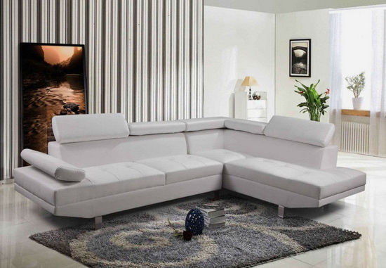 Sofa furniture model Lily corner 270 cm microfiber fabric or faux leather right or left version available in 4 colors