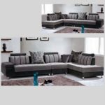 Divano angolare arredo moderno modello Mimosa 332 cm soggiorno color grigio