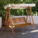 Wooden swing, “Margot” model, including canopy