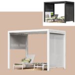 Gazebo bioclimatico 300x200 cm con tetto a lamelle bianco o antracite GZB03