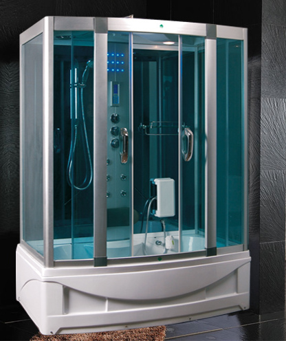 Hydromassage shower enclosure more models and sizes with Bluetooth Chromotherapy Sauna and Radio CA04