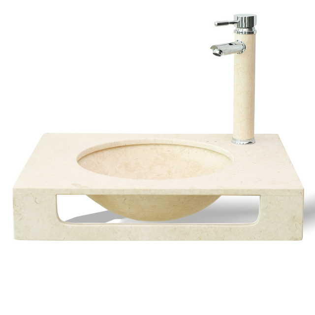 Countertop sink models LAV48 LAV49 in two sizes made of stone-effect marble