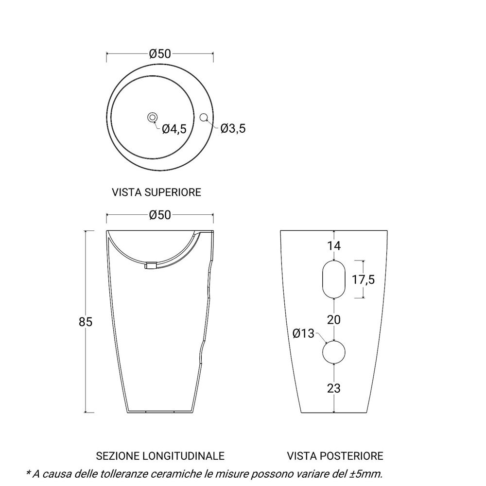 lavabo-freestanding-scheda-tecnica Oval freestanding washbasin 50xH85 CM color glossy white LV58