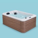 Mini whirlpool spa 2 seats 175x115 cm 15 jets ozone therapy and led lights for chromotherapy MI042