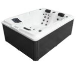 Minipiscina idromassaggio per esterno da 3 posti  rettangolare 210x160 25 getti cromoterapia e bluetooth inclusi MI040