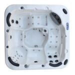 Square hot tub 215x215x93 cm with 52 jets with 5 places 2 colors MI009