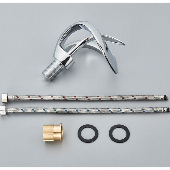 Rubinetto a collo basso per lavabo design moderno arrotondato in 5 colori RB159