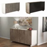 Mobile credenza misura 150x41 cm con 3 ante disponibile in 3 finiture CMP064