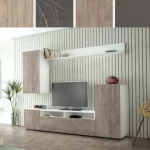 Mobile da soggiorno modello Nick parete attrezzata porta tv disponibile in 6 finiture