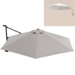 2.7 m umbrella with circular shape wall installation with canvas in 2 colors OMB08