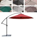 300 cm umbrella with circular shaped canvas available in 7 colors and side pole OMB016