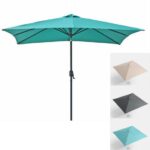 Square-shaped umbrella 250x250 cm with central pole with joint and canvas in different colors OMB017