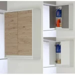 Complemento moderno pensile doppio da 60x80 cm con 2 ante soft-close salvaspazio in 3 finiture CMP076