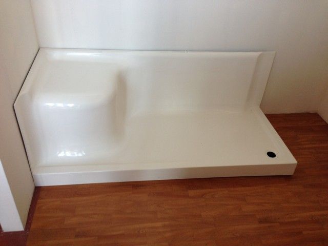Shower tray replace rectangular shape tub made of white reinforced ABS in 3 models