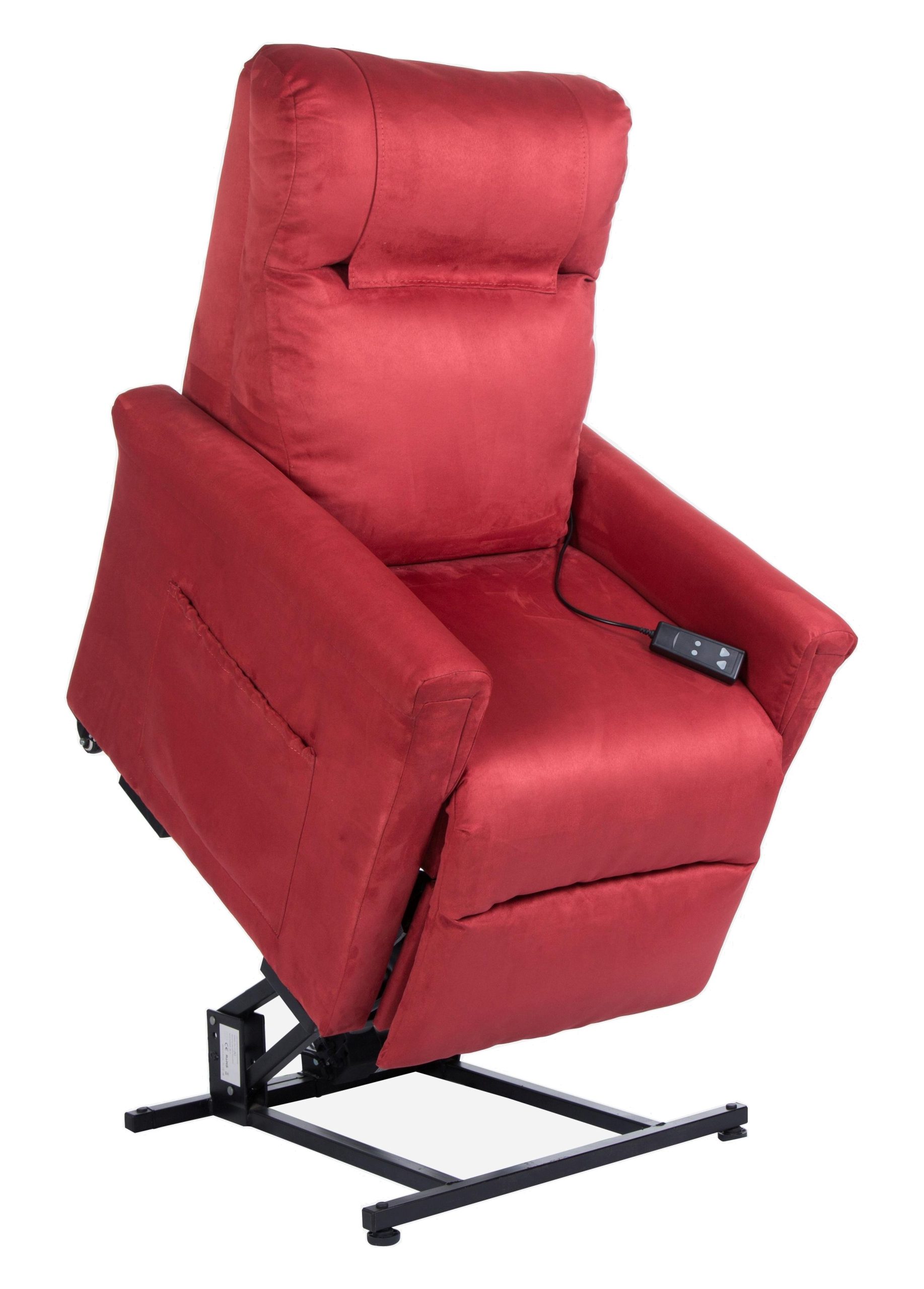 dalila red microfiber raised armchair