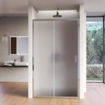 Porta per doccia scorrevole con vetro opaco 6mm e altezza 195 cm PT42