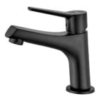 Rubinetto per lavandino a collo basso disponibile nel colore nero opaco RB125