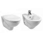 Wc e bidet sospesi modello NEBRASKA sanitari in ceramica con o senza copriwater