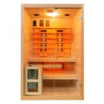 Sauna 130x120 combinata Infrarossi e Finlandese con stufa e radiatori Full SPECTRUM SA050