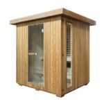 Sauna combinata infrarossi e finlandese da 198x200 cm per esterno con cromoterapia e bluetooth SA063