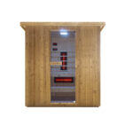 Sauna combinata infrarossi e finlandese da 198x200 cm per esterno con cromoterapia e bluetooth SA063