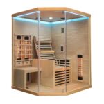 Sauna infrarossi da 150x150 cm adatta per 2 persone irradianti in carbonio e full spectrum SA088