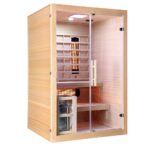 Sauna 130x120 combinata Infrarossi e Finlandese con stufa e radiatori Full SPECTRUM SA050