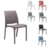 Sedia disponibile in 7 colori realizzata in polipropilene e fibra di vetro con tappi antiscivolo SD005
