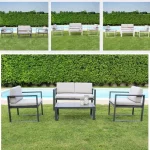 Divano da esterno modello "Wonder" disponibile  in 4 colori divano con tavolino poltrone e cuscini