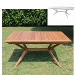Tavolo per esterno allungabile modello "Sweet" 150/200 cm realizzato in legno di acacia in 2 finiture disponibili