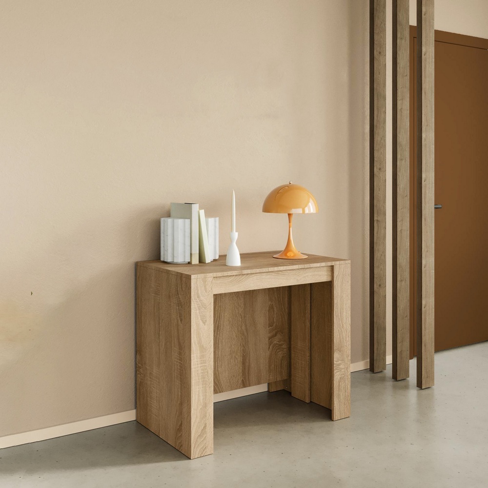 tavolo-consolle-estensibile-da-54-a-239-cm-rovere 5-mode extendable living room table from 54 up to 239 cm in gray oak wood TV011