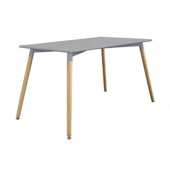 Tavolo da pranzo 140x80 cm con gambe regolabili - struttura in metallo -  impiallacciatura con motivo marmo - Bench & Black