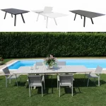 Tavolo per esterno modello "Sydney" allungabile 200/300 cm in alluminio 4 finiture disponibili